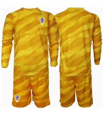Croatia Goalkeeper Replica Home Stadium Kit for Kids Euro 2024 Long Sleeve (+ pants)